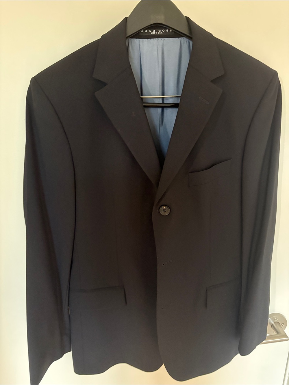 Hugo Boss Men's Dark Black Single-Breasted Suit Jacket